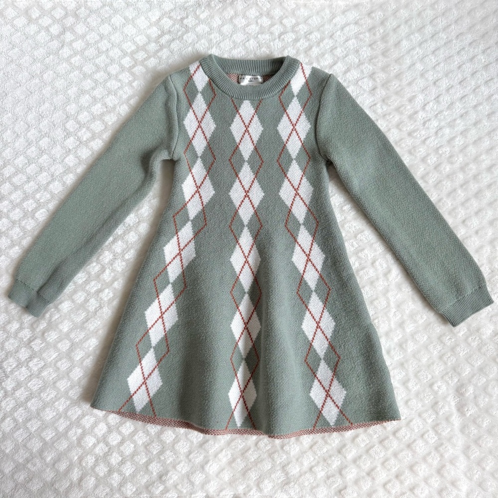 Max Studio Knit Argyle Dress